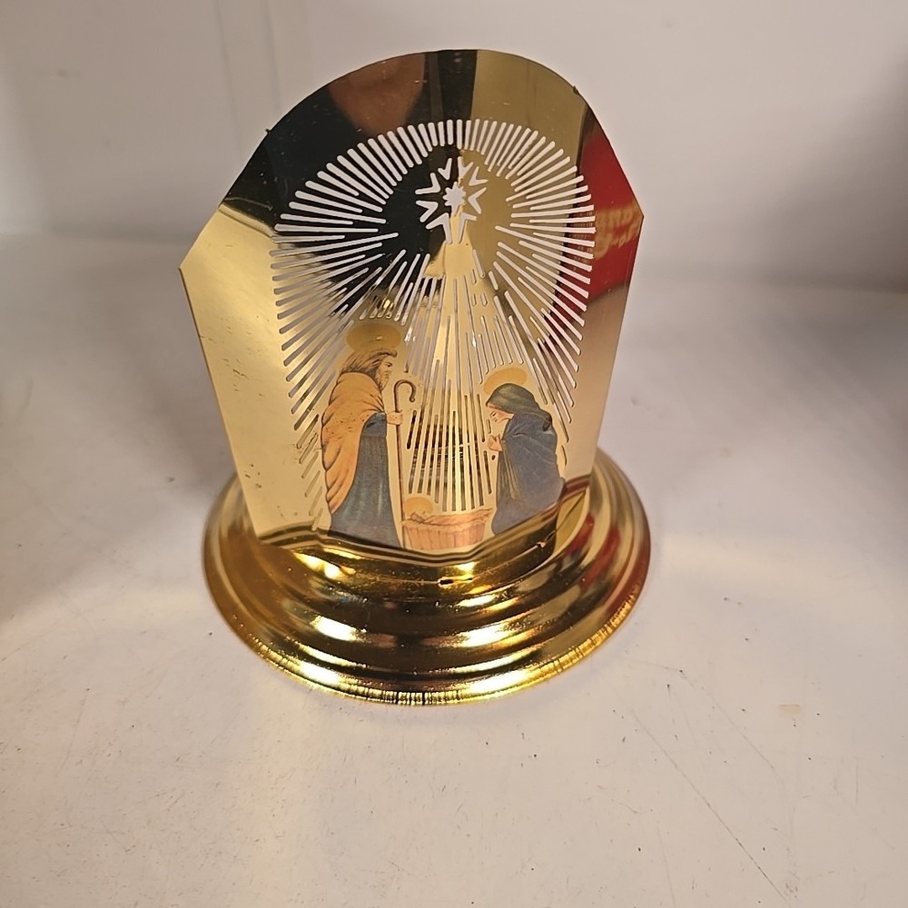 Christmas Around The World Brass Nativity Votive 54-573‎